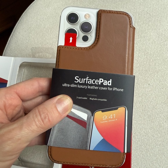 Genuine leather phone case - compatible to iPhone 12 Pro Max - Picture 4 of 6